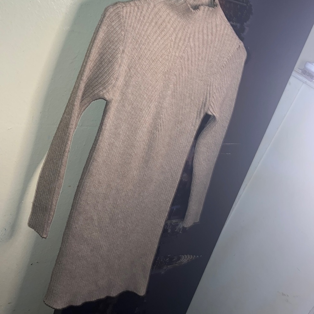 Women’s Mini Dress Long Sleeve Color Cream Size Large